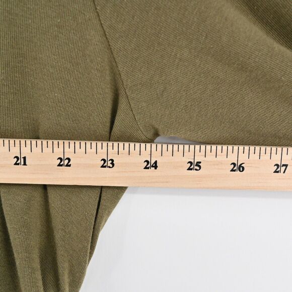 OGL Dress Size 2XL Green Heat Tech Mock Neck Long Sleeve Ruched Tucks Midi NEW - Picture 11 of 12